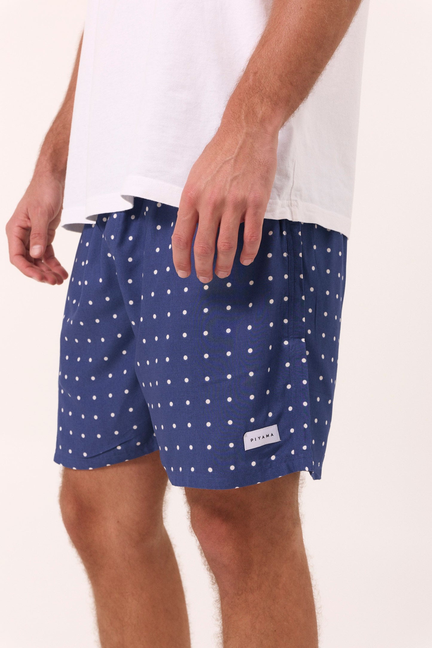 Mens Boxers - ECOVERO™ - Indigo Dot