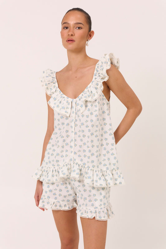 Romy Sleep Set - Cotton Modal - Meadow Blue