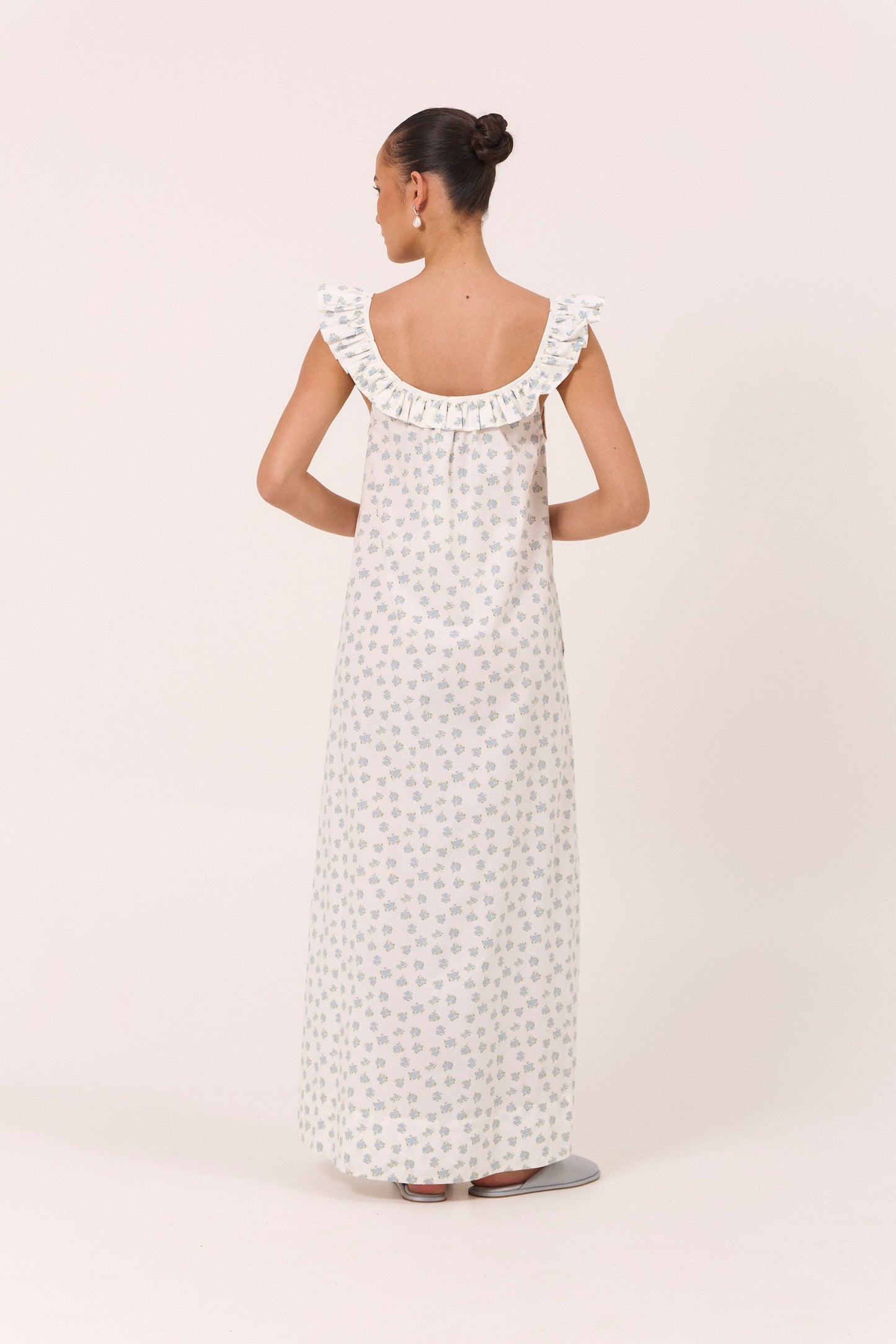 Margot Nightie - Cotton Modal - Meadow Blue