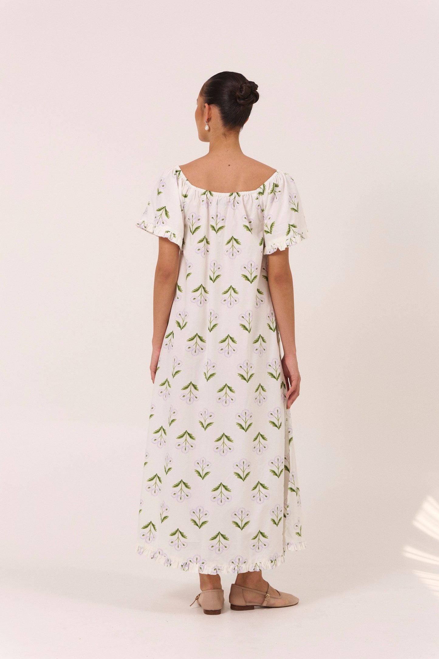 Betty Lounge Dress - Long - Cotton Modal - Dandelion Lilac