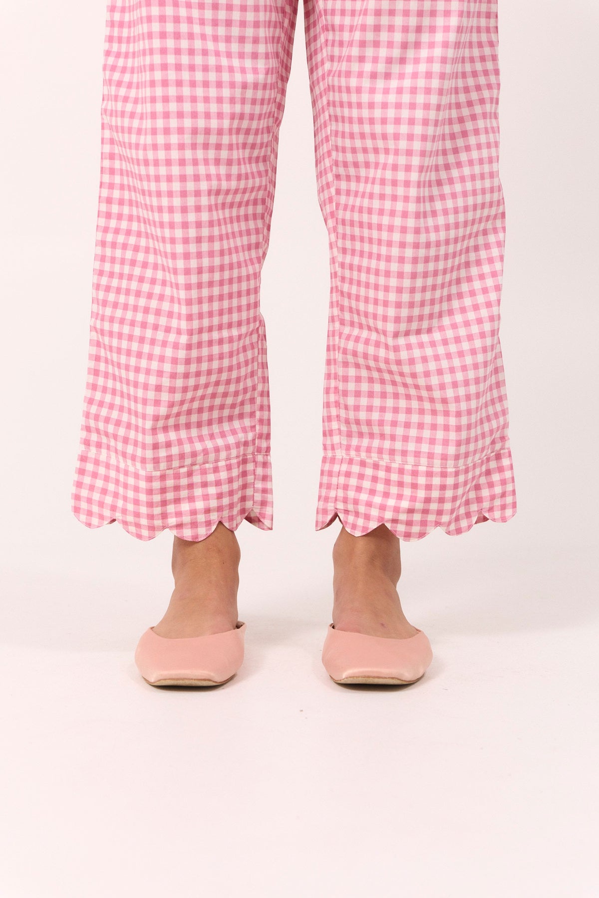 Penelope Sleep Set - Long - Gingham - Berry