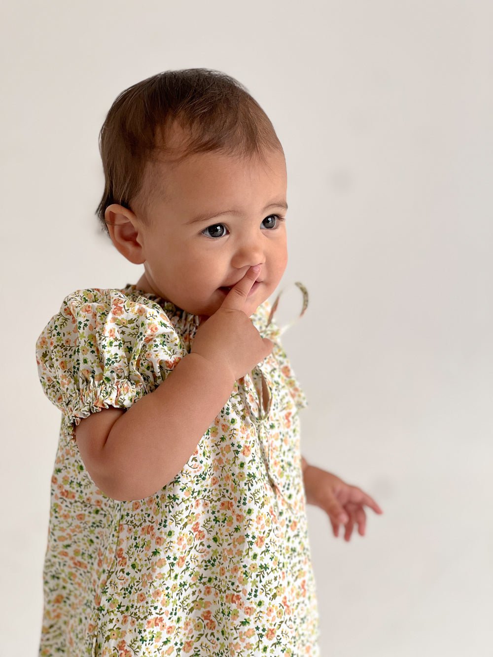 Girls Molly Lounge Dress - Cotton - Floret Green