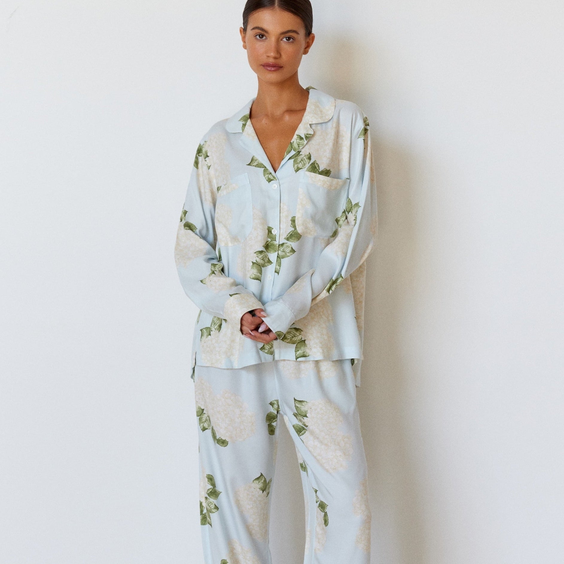 Piyama Abigail Sleep Set - Long - ECOVERO™ - Heirloom Hydrangea — view 8