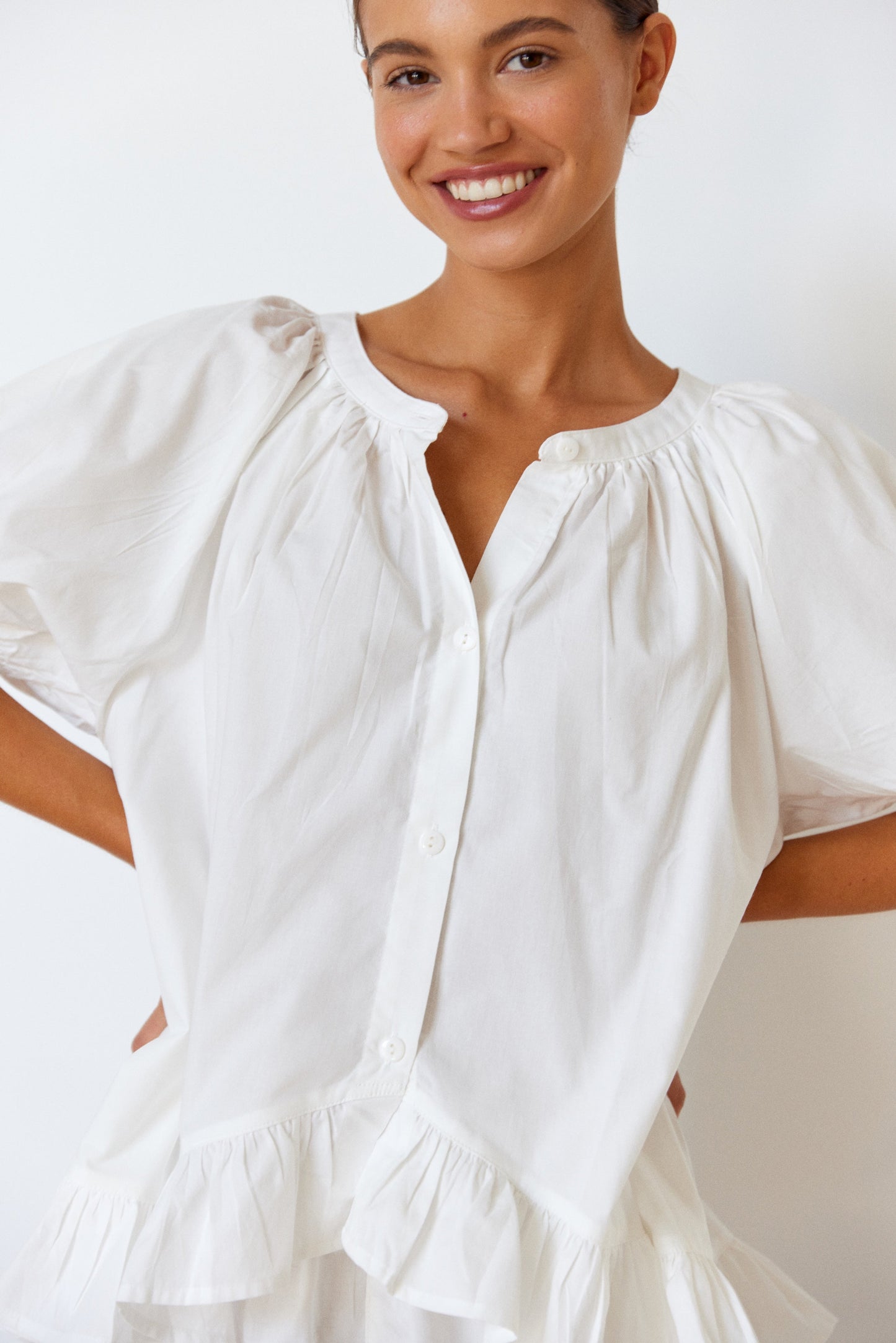 Sophie Sleep Set - Pants - Cotton Modal - Off White