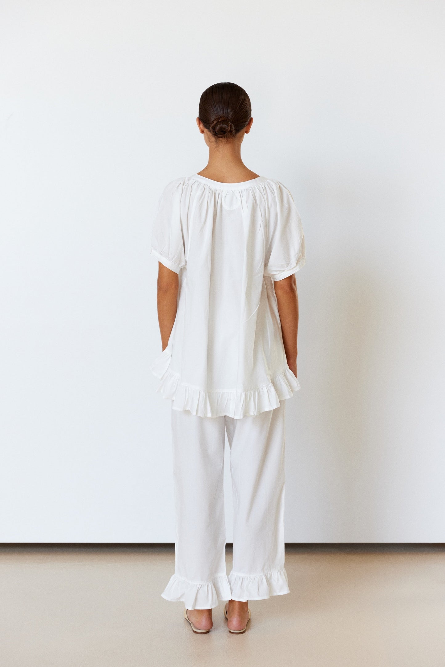 Sophie Sleep Set - Pants - Cotton Modal - Off White