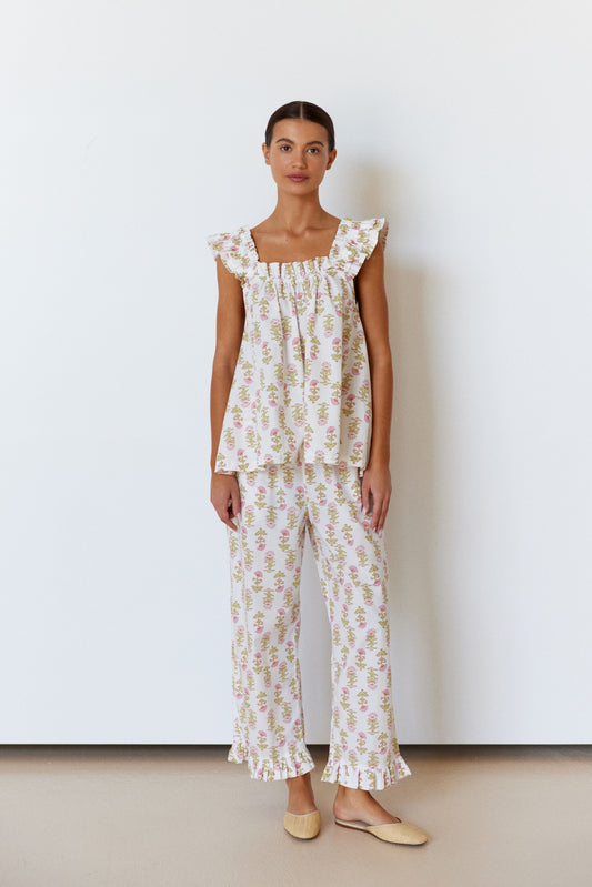 Nicolette Sleep Set - Pants - Lotus Flower