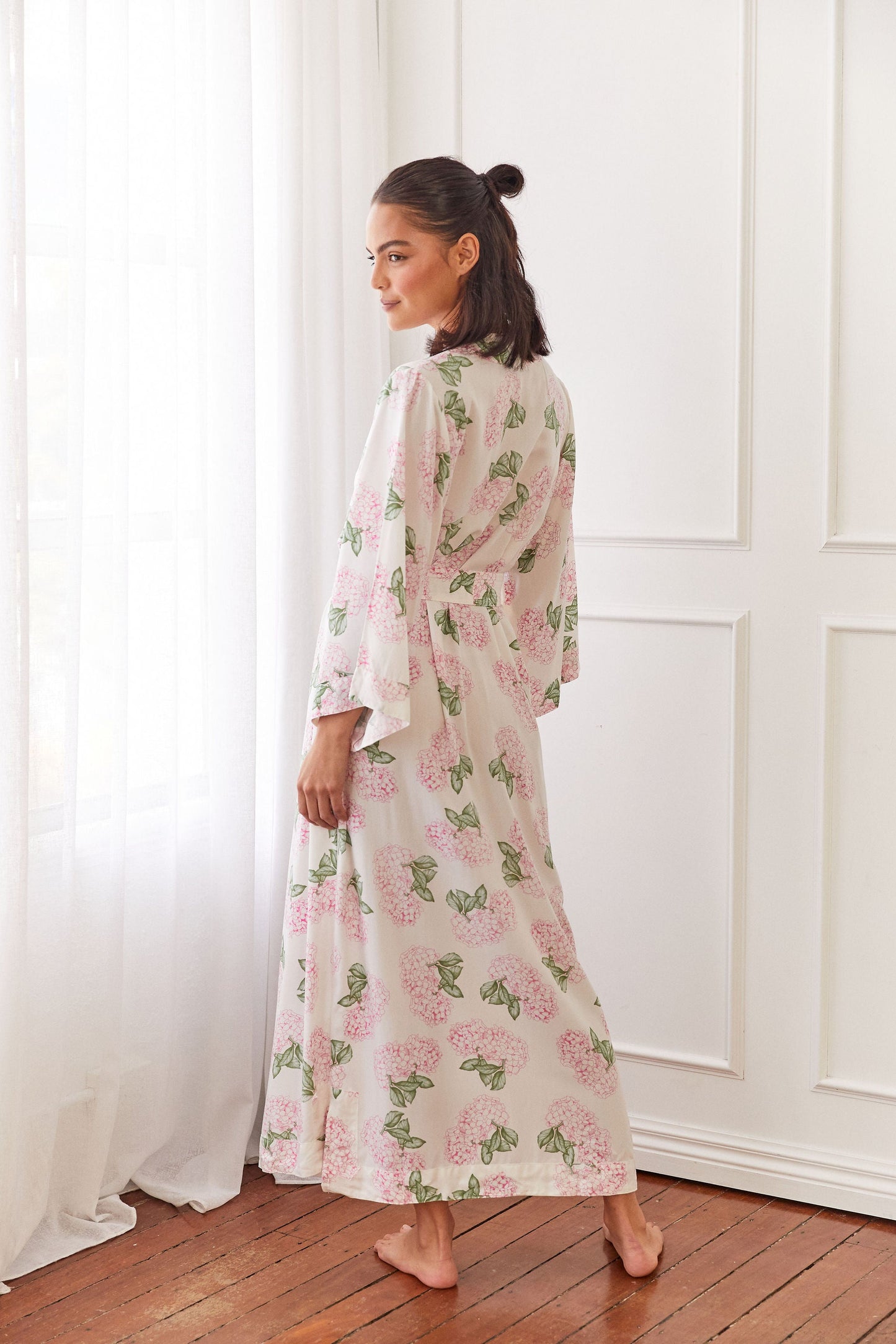 Alice Kimono Robe - Long - Hydrangea Pink