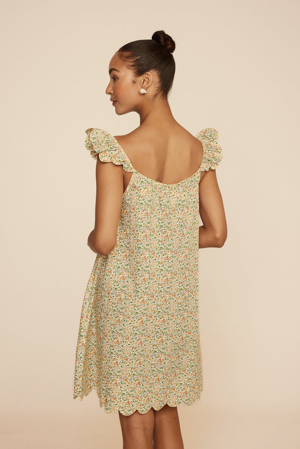 Indah Wing Nightie - Cotton - Floret Green