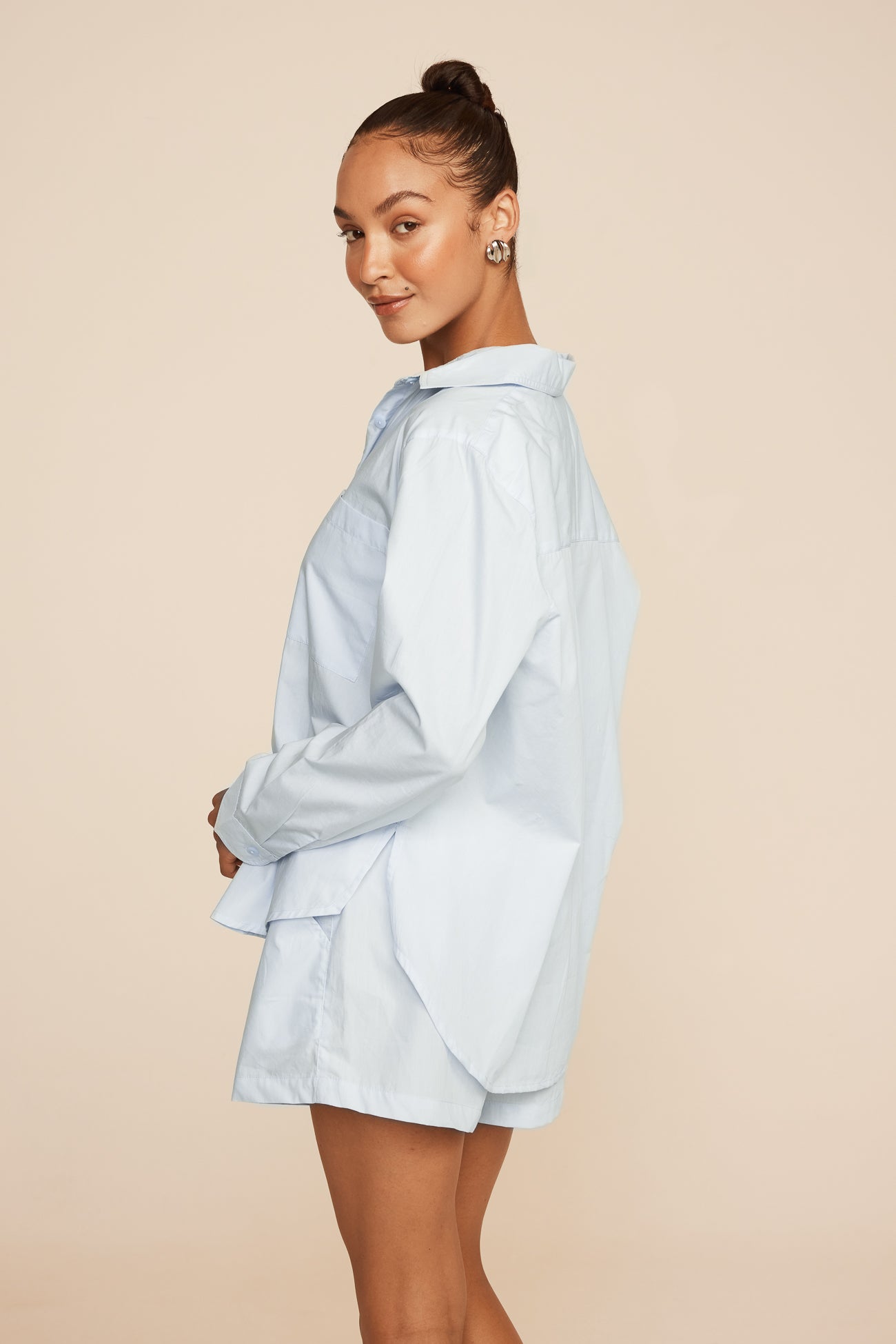 Stevie Lounge Set - Cotton - Baby Blue