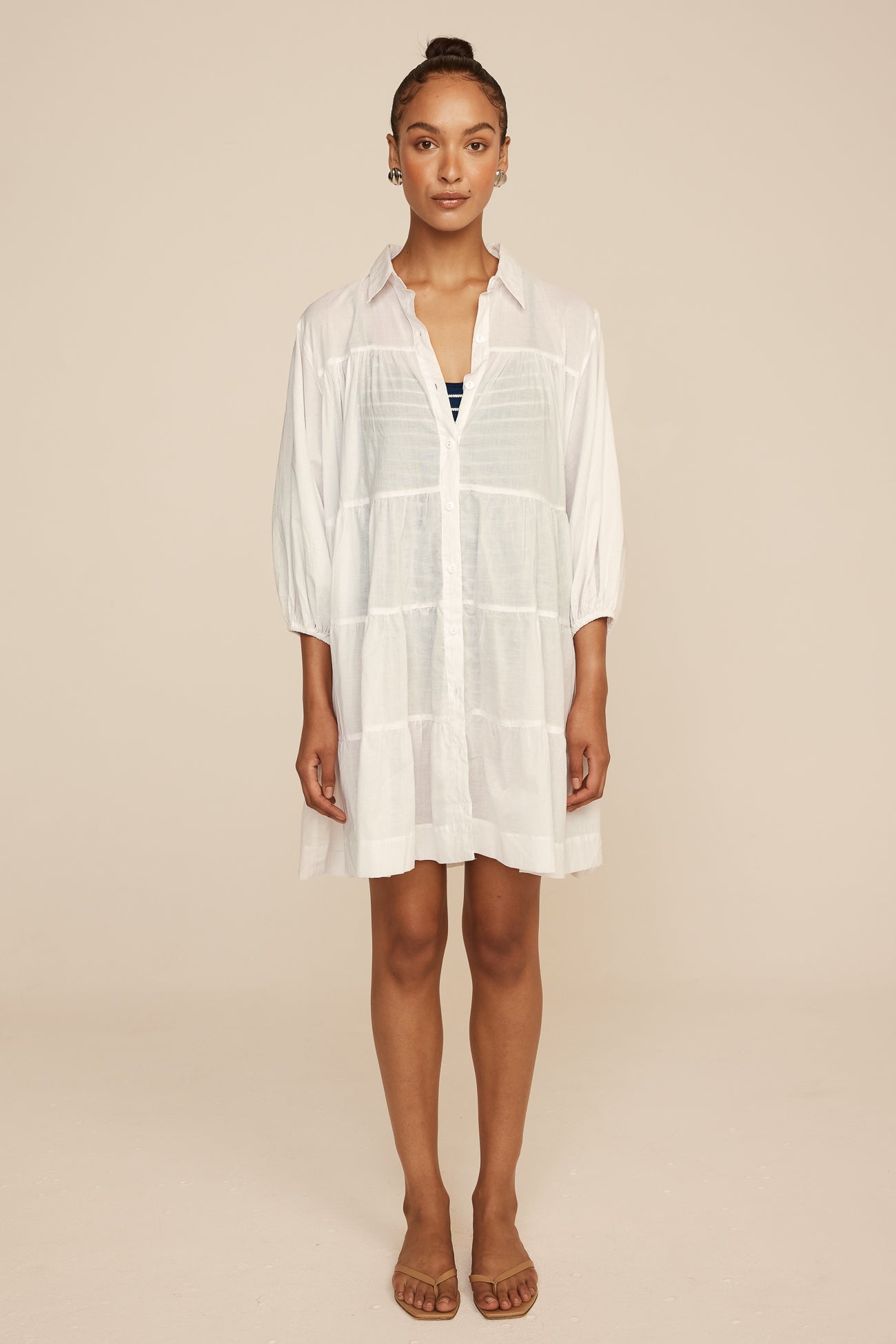 Phoebe Cover-Up - Cotton Voile - White