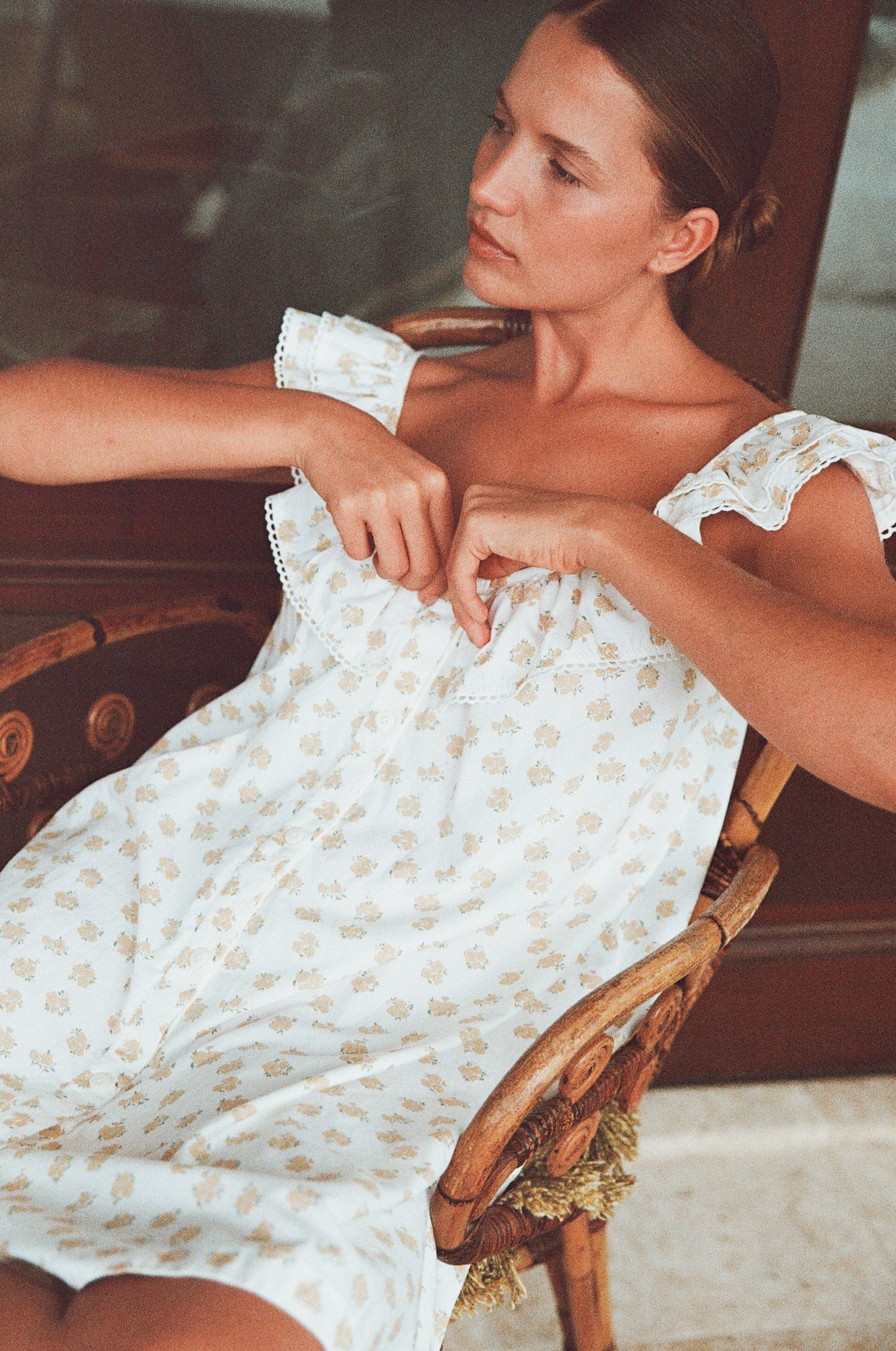 Romy Nightie - Cotton Modal - Meadow Honey