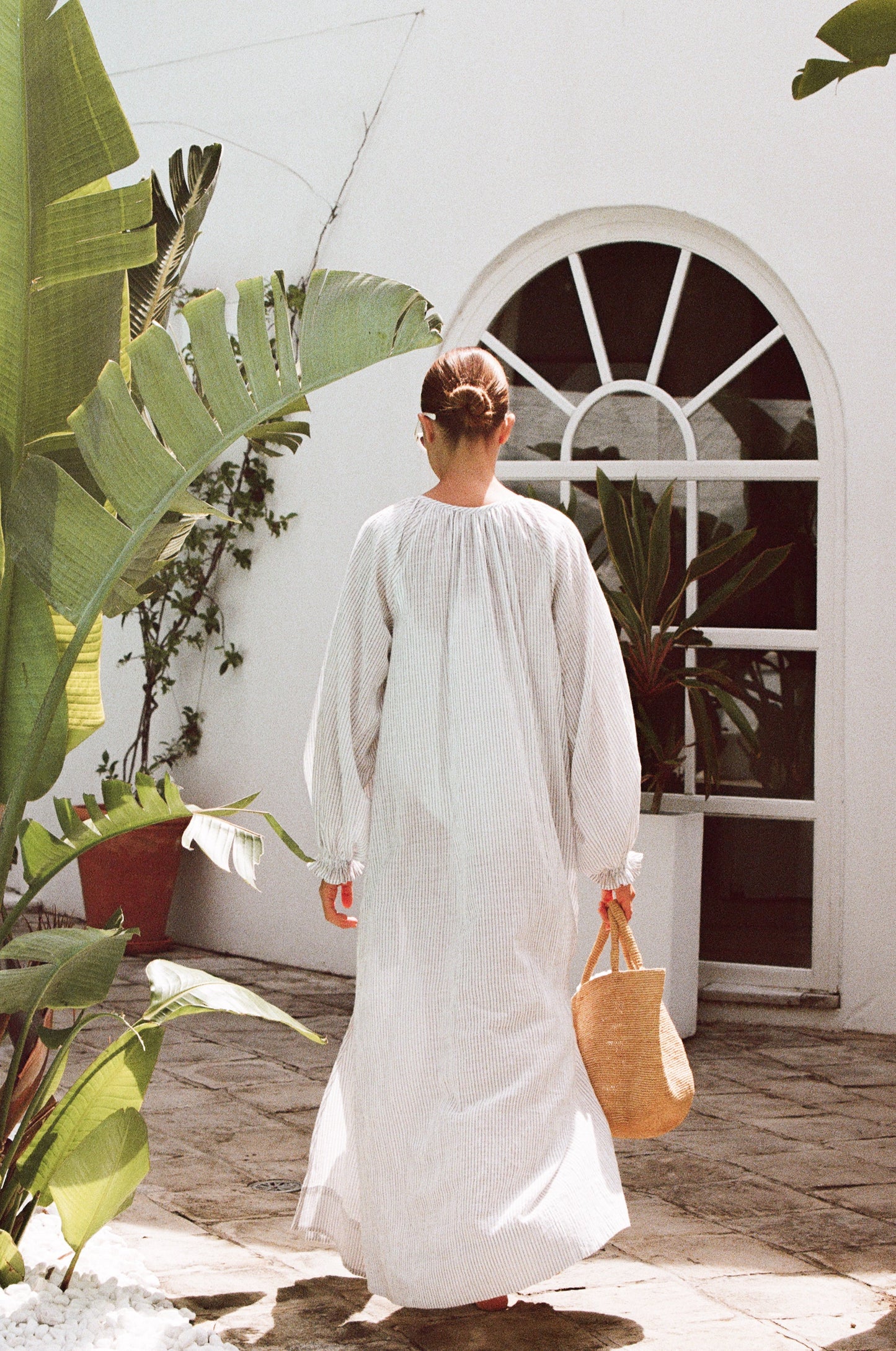 Heidi Resort Dress - Cotton - Stripe Navy