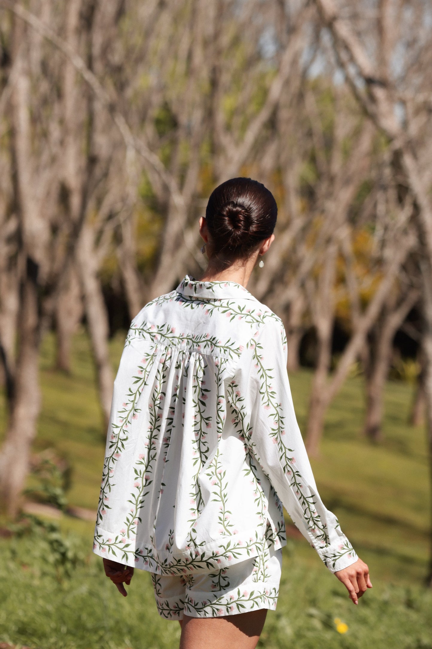 Emily Sleep Set - Long Sleeve - Cotton - Vine Pink