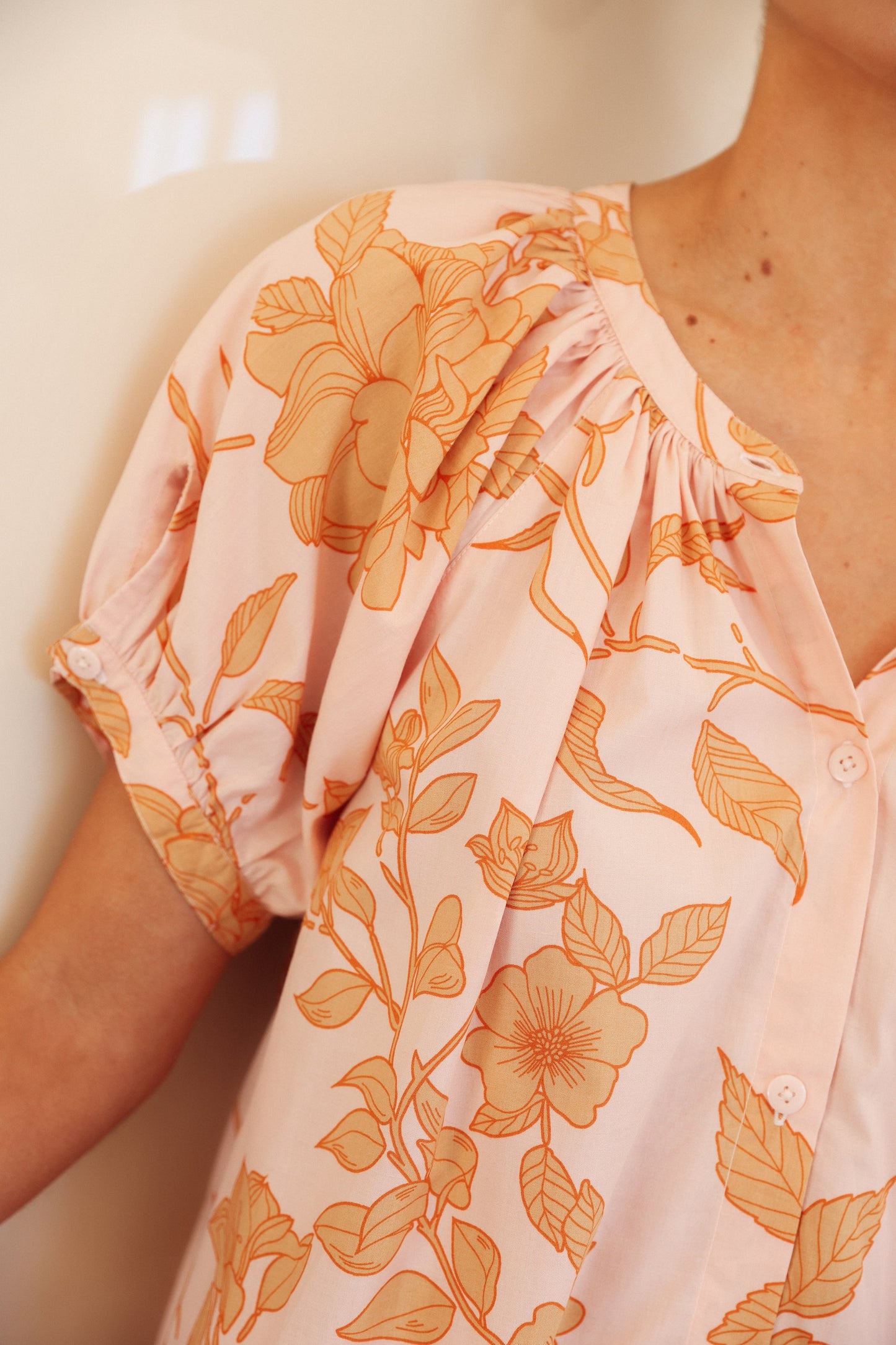 Sophie Sleep Set - Cotton Modal - Romantic Floral Peach