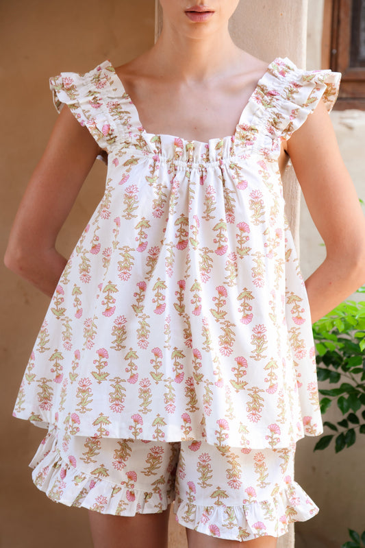 Nicolette Sleep Set - Cotton - Lotus Flower