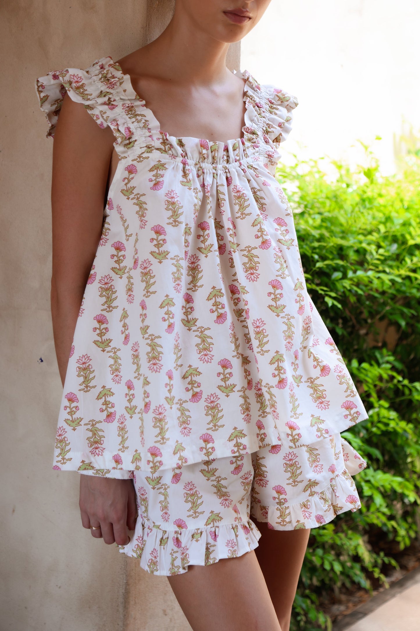 Nicolette Sleep Set - Cotton - Lotus Flower