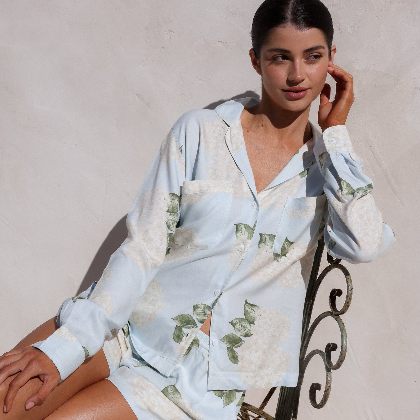 Piyama Abigail Sleep Set - Long Sleeve - ECOVERO™ - Heirloom Hydrangea — view 10