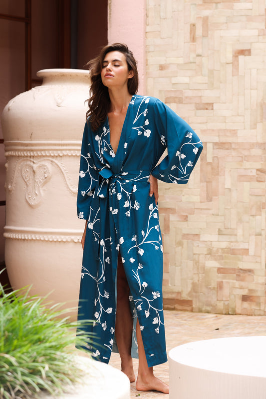 Alice Kimono Robe - Long - ECOVERO™ - Sweet Pea