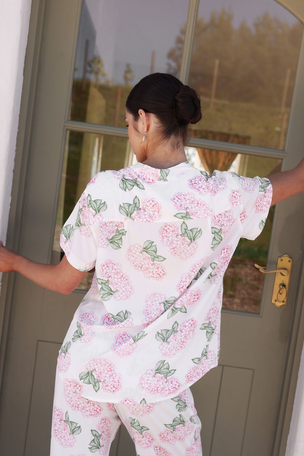 Maggie Pyjama Set - Long Pants - Hydrangea Pink