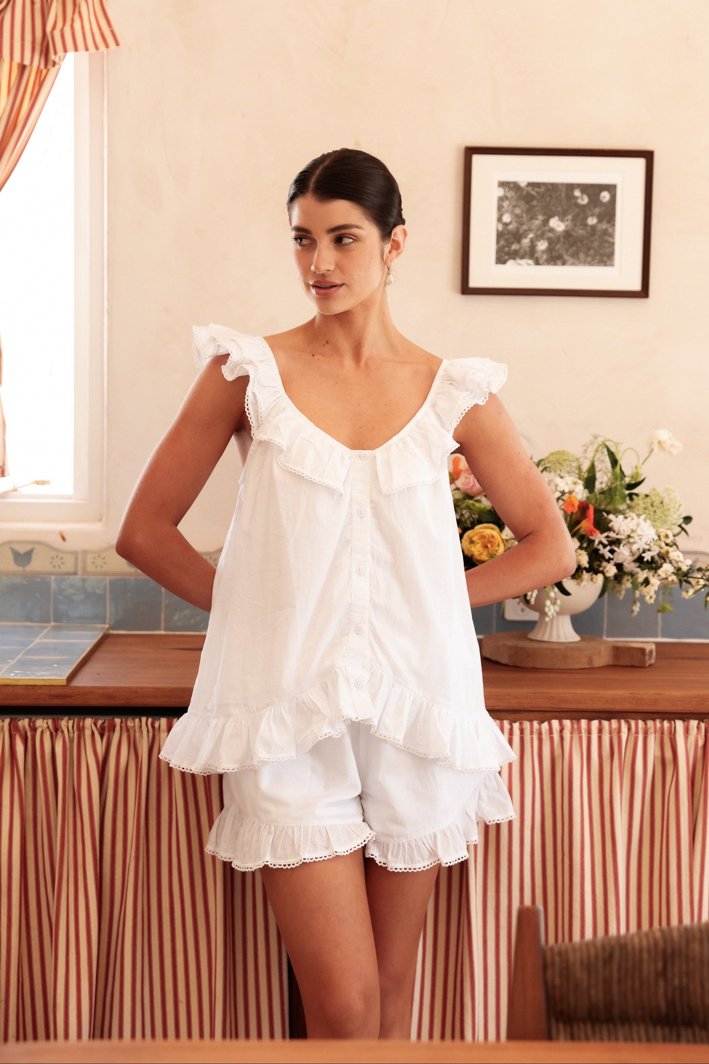 Romy Sleep Set - White Washed Cotton