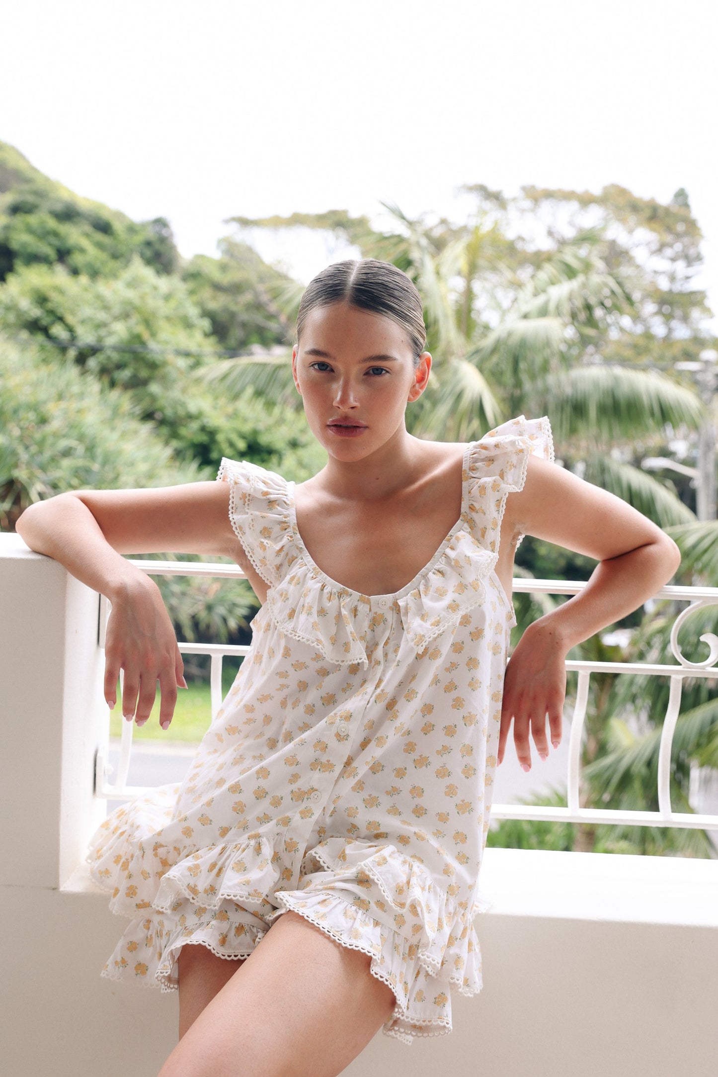 Romy Sleep Set - Cotton Modal - Meadow Honey