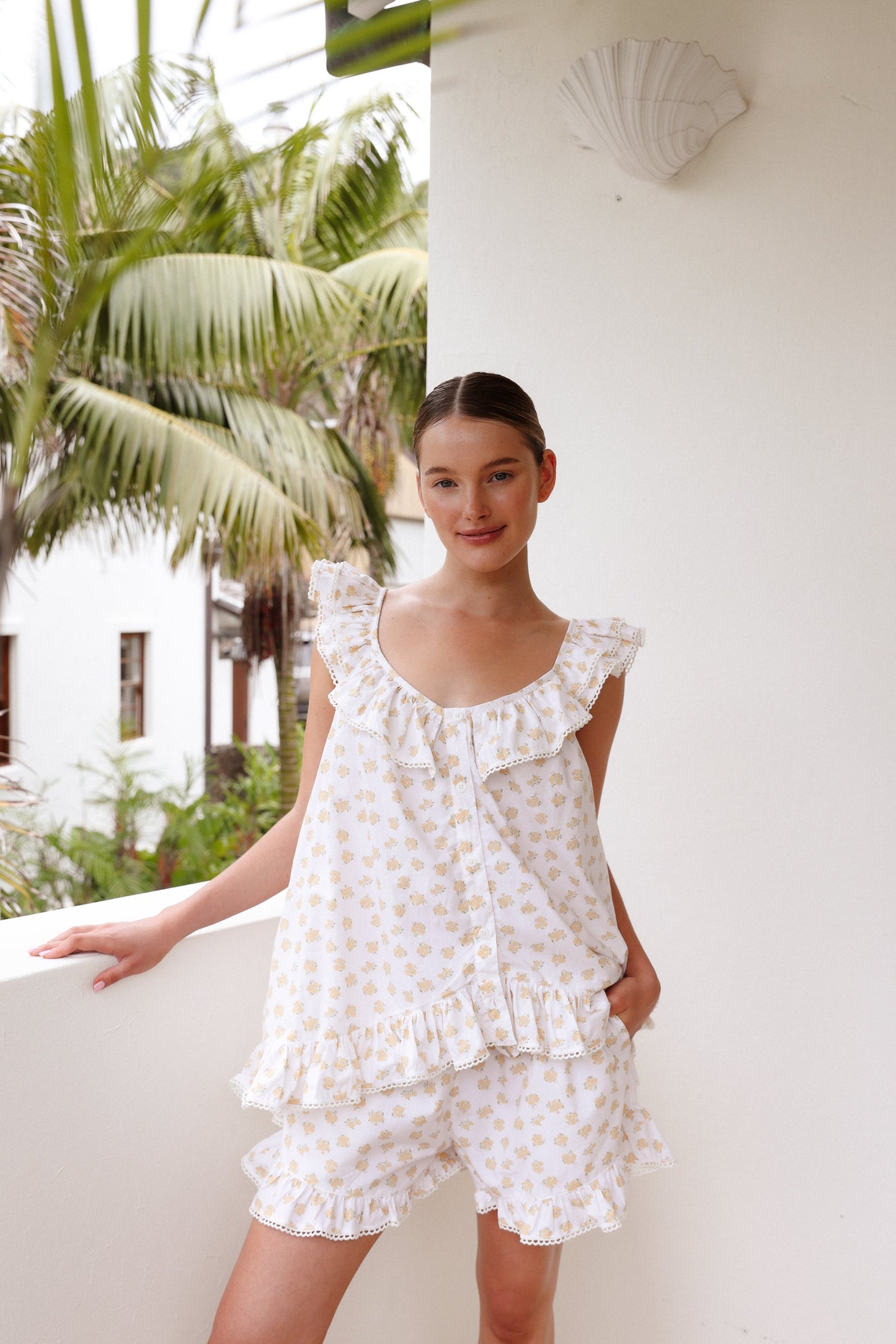 Romy Sleep Set - Cotton Modal - Meadow Honey