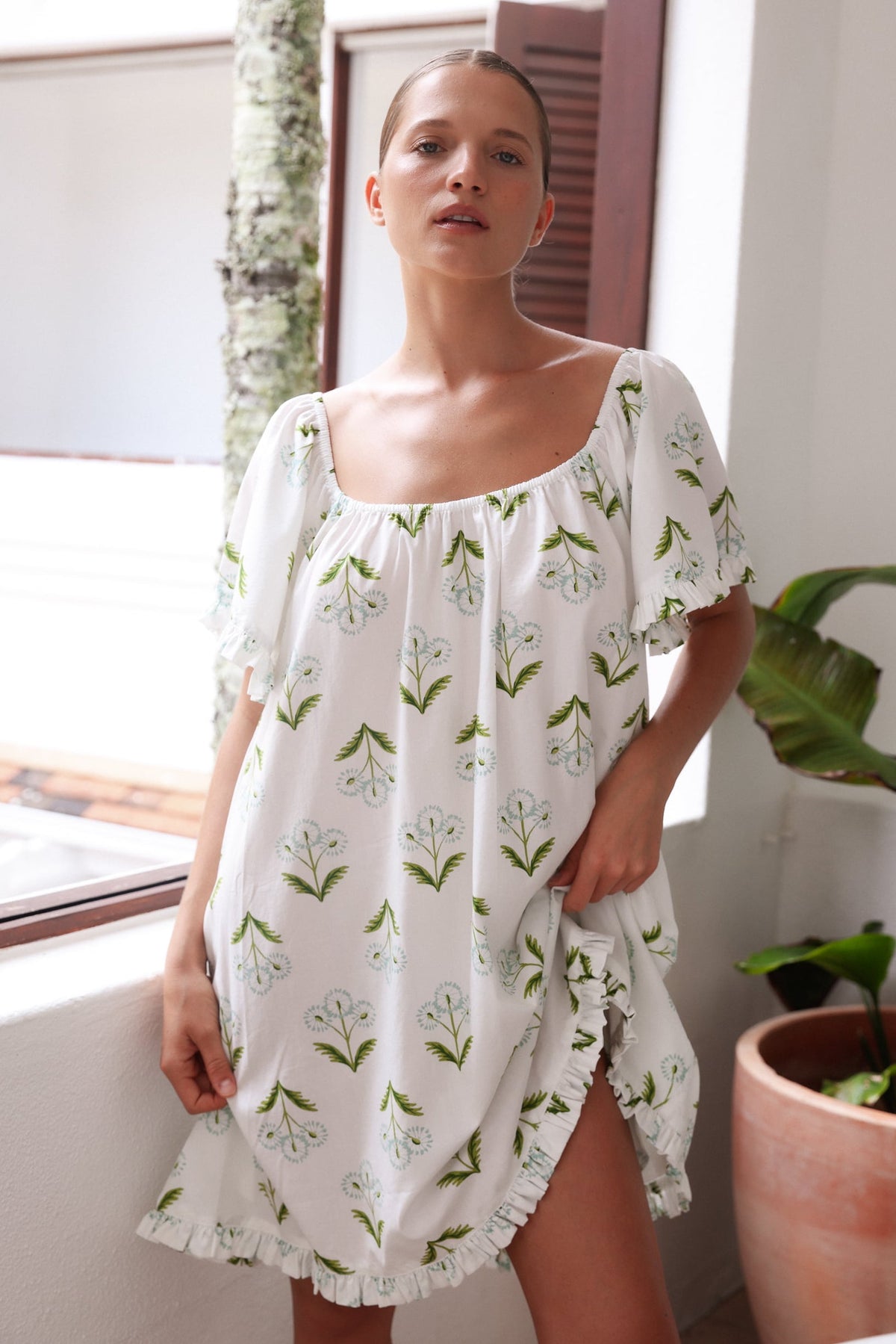 Piyama Betty Lounge Dress - Cotton Modal - Dandelion — view 8