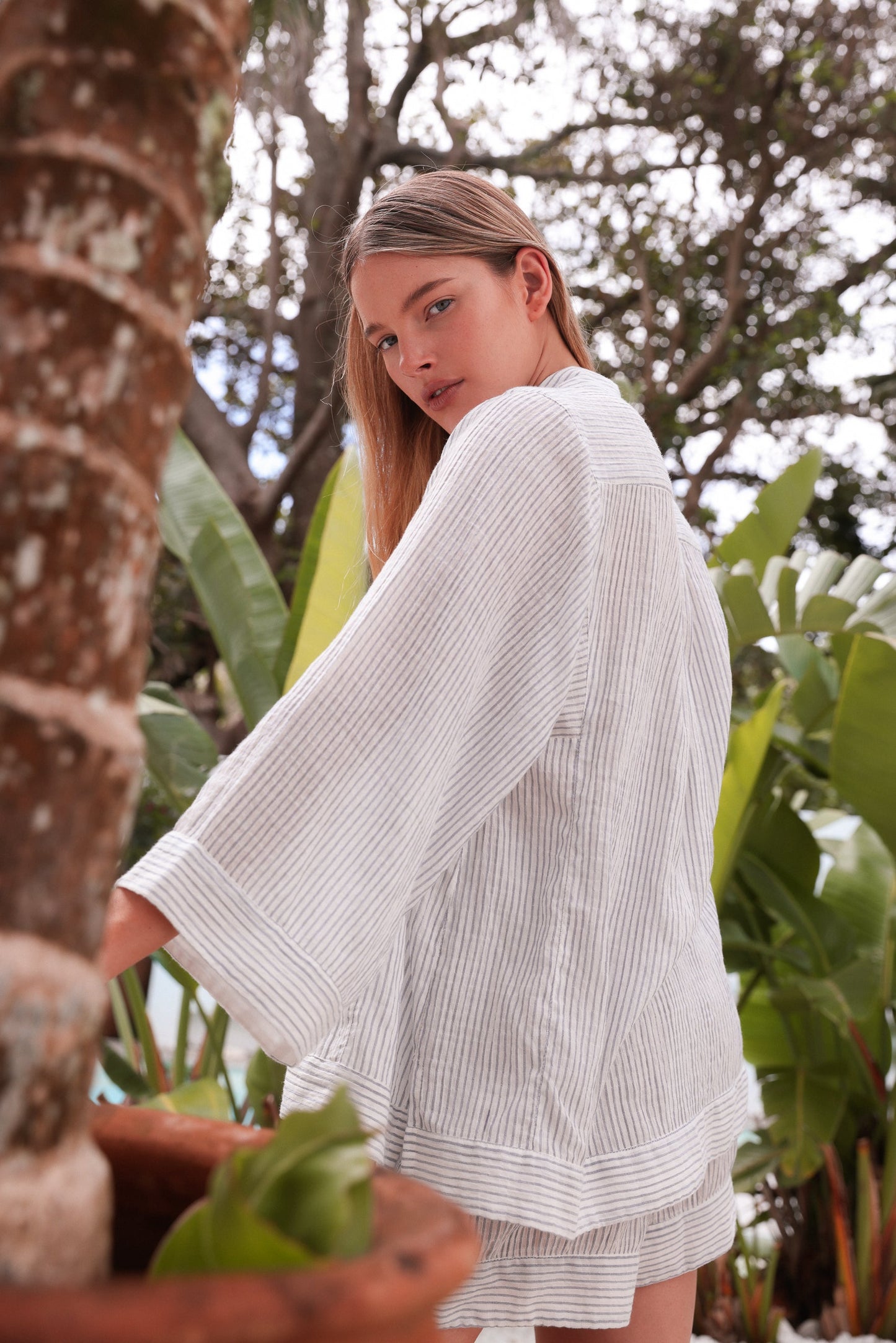 Peta Resort Set - Cotton - Navy Stripe