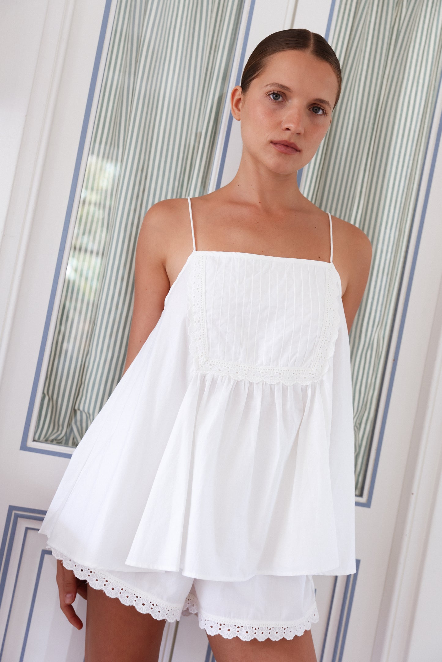 Lydia Sleep Set - Cotton Modal - Off White