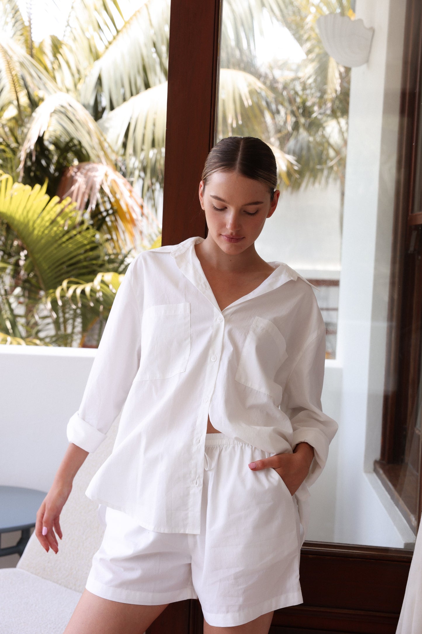 Stevie Lounge Set - Cotton Modal - Off White