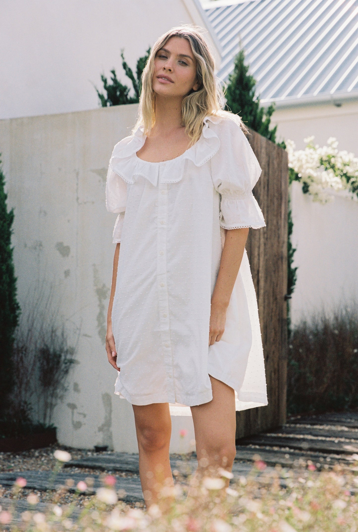 Jemima Nightie - Cotton Swiss Dot