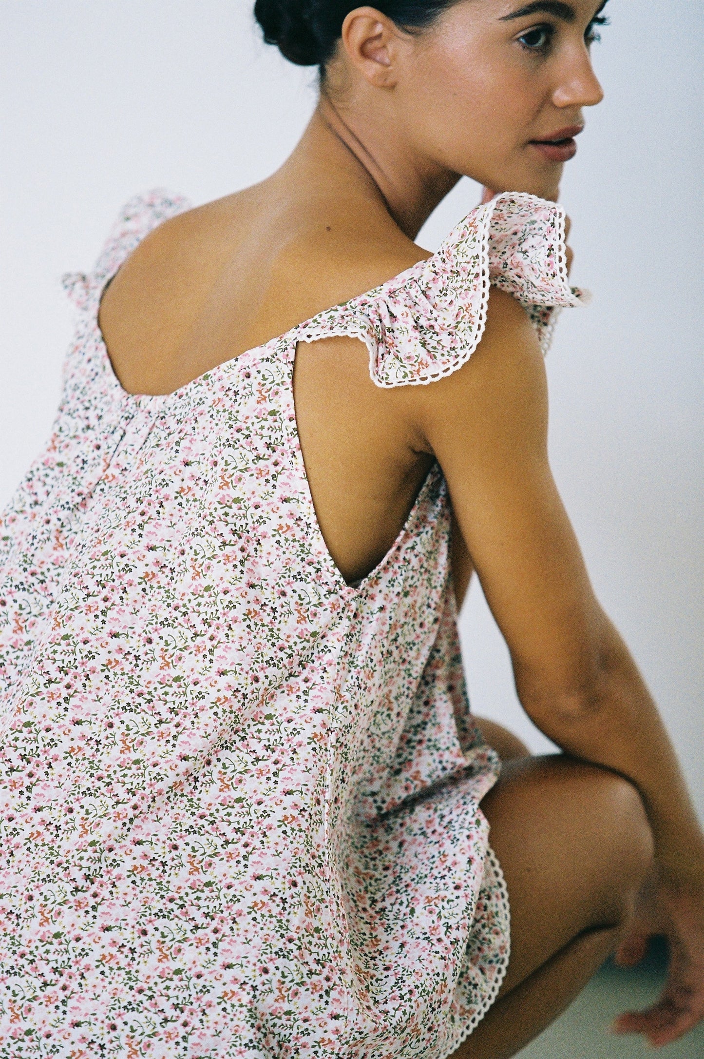 Indah Wing Sleep Set - Floret Pink + Trim