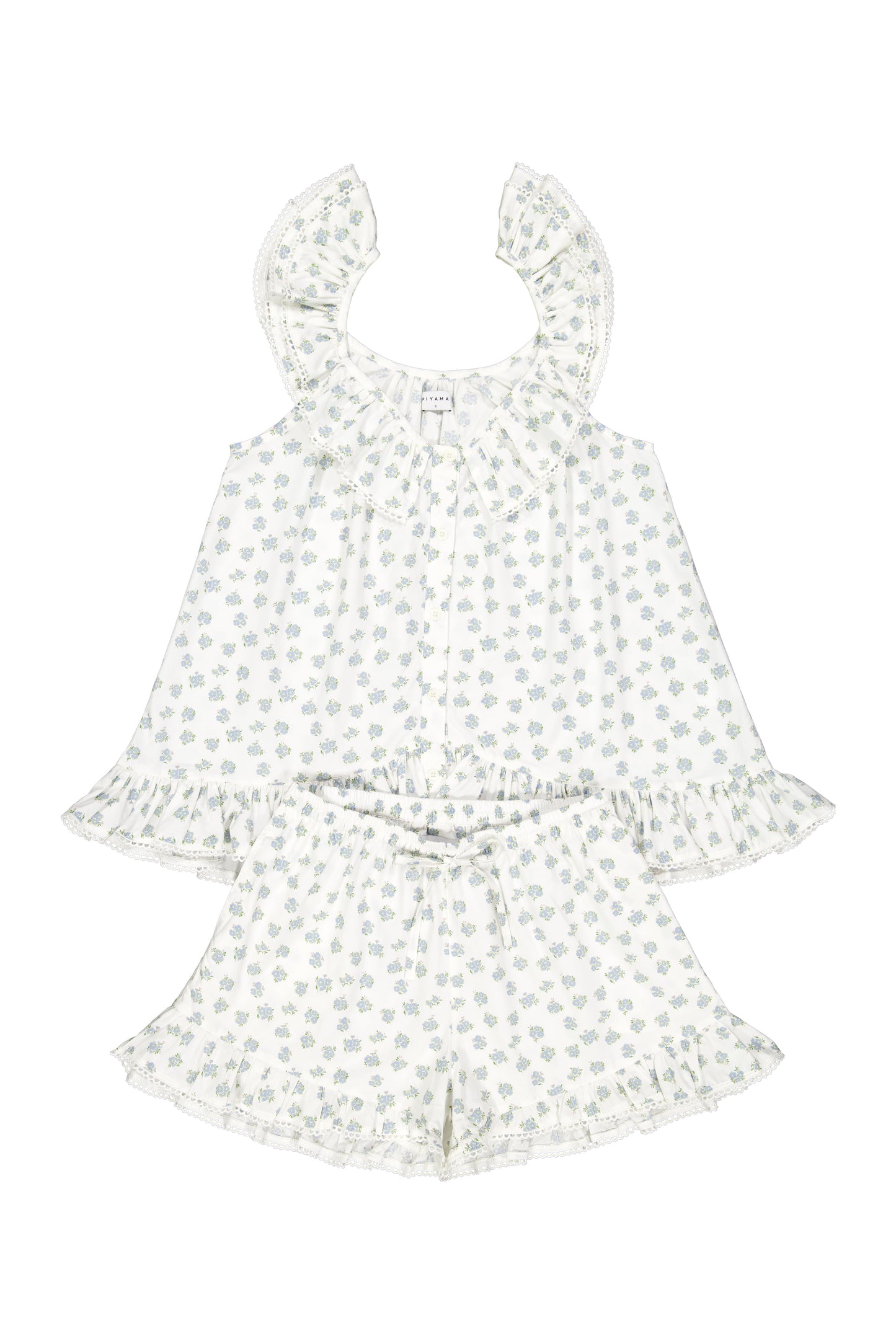 Romy Sleep Set - Cotton Modal - Meadow Blue