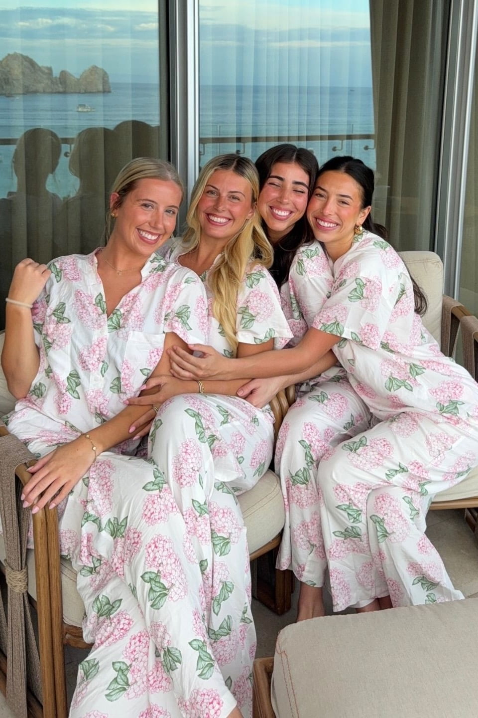 Maggie Pyjama Set - Long Pants - Hydrangea Pink