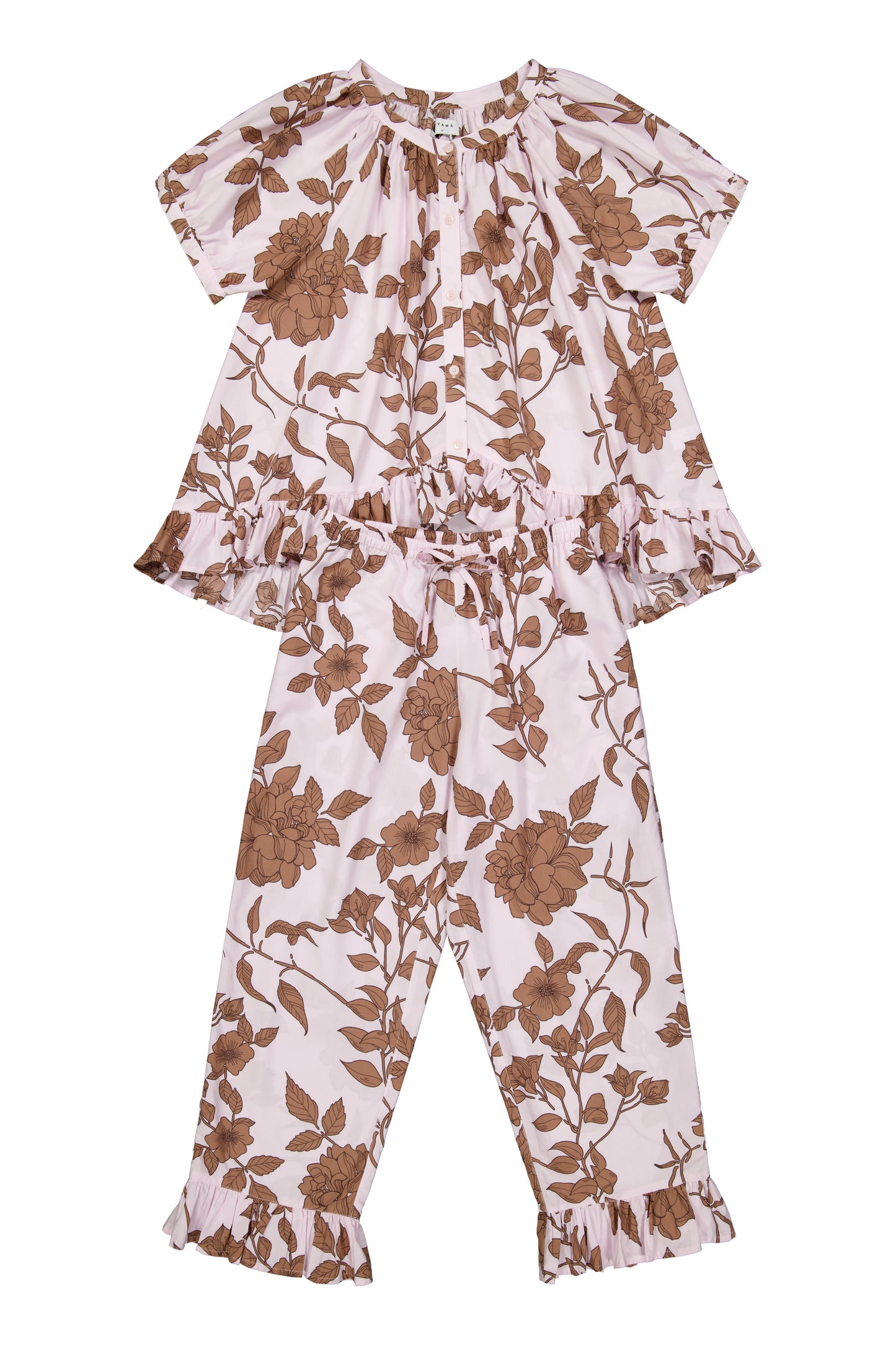 Sophie Sleep Set - Pants - Cotton Modal - Romantic Floral Toffee