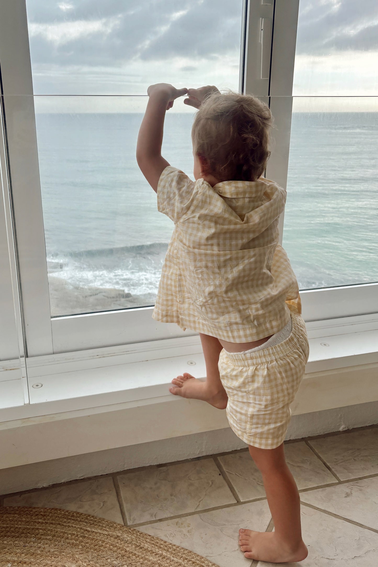 Unisex Children's Sleep Set - Gingham Yellow