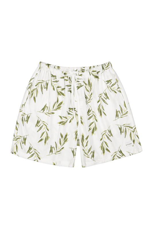 Mens Boxer Shorts - Olive Leaf