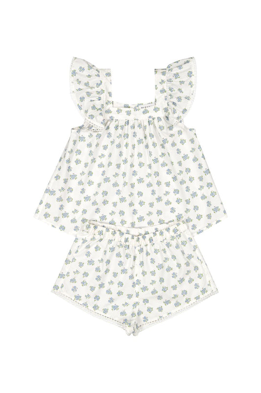 Girls Harriet Set - Cotton Modal - Meadow Blue