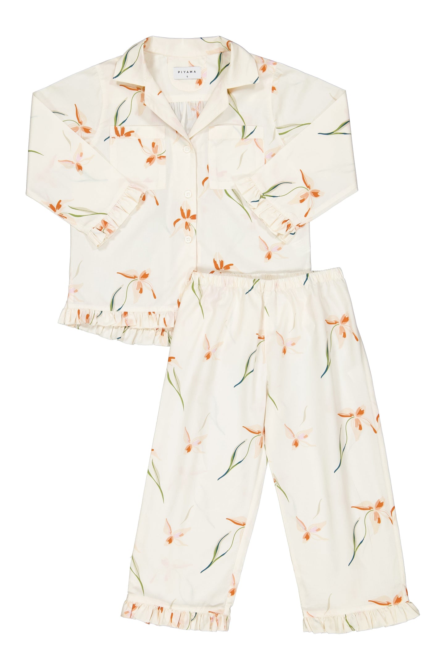 Girls Felicity Frill Set - Long - Cotton Modal - Lily