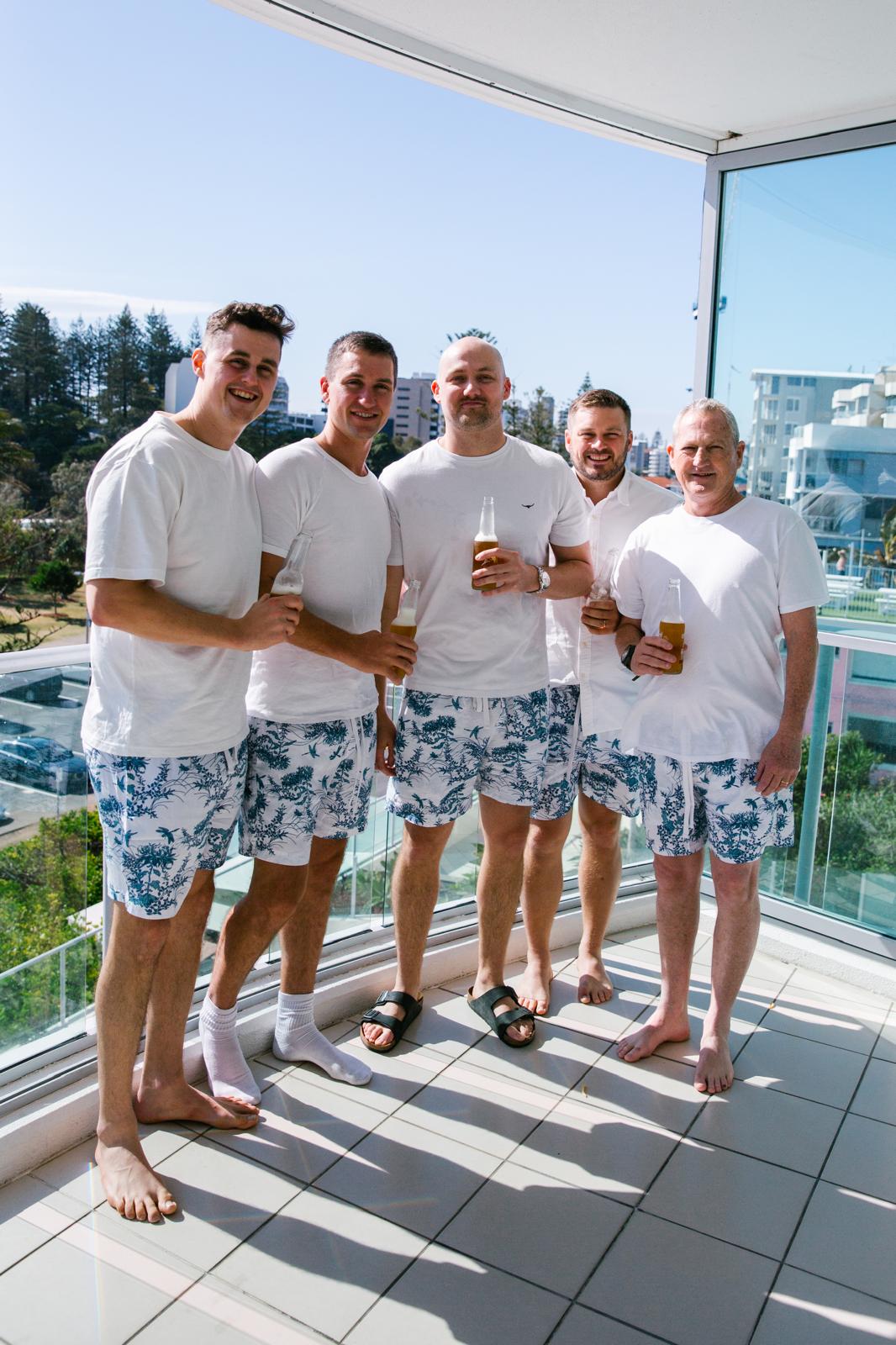 Mens Boxer Shorts - Summer Toile - Aegean Blue