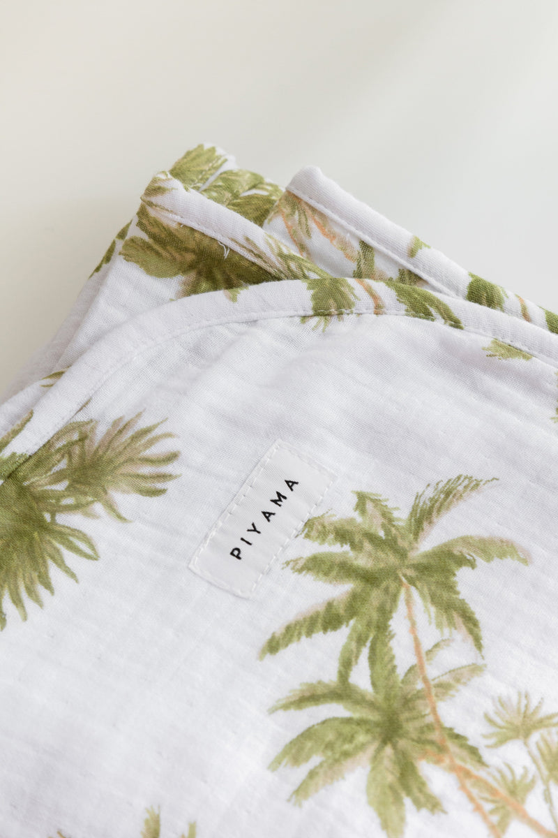 Baby Swaddle Blanket - Vintage Palm Mint – Piyama